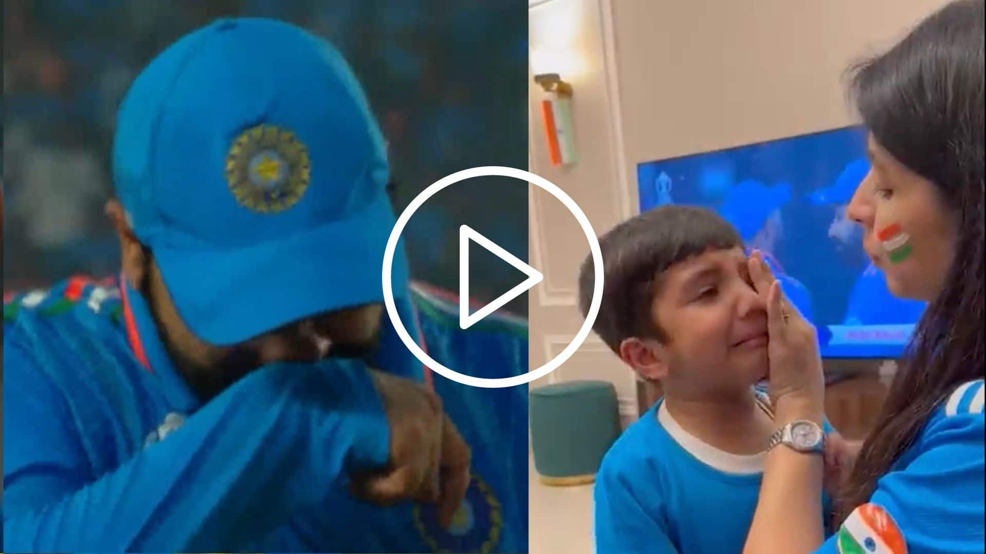 [Watch] Little Fan Weeps as Rohit Sharma's Team India Faces Defeat in World Cup Final